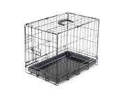 Cage chien en métal zingué noir T62